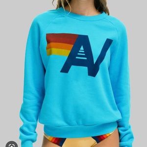 Aviator nation Logo light weight crew sweatshirt